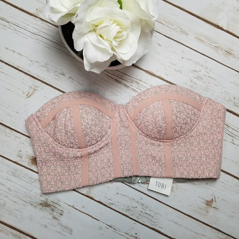 Tobi bustier corset crop top Bralet Size Medium